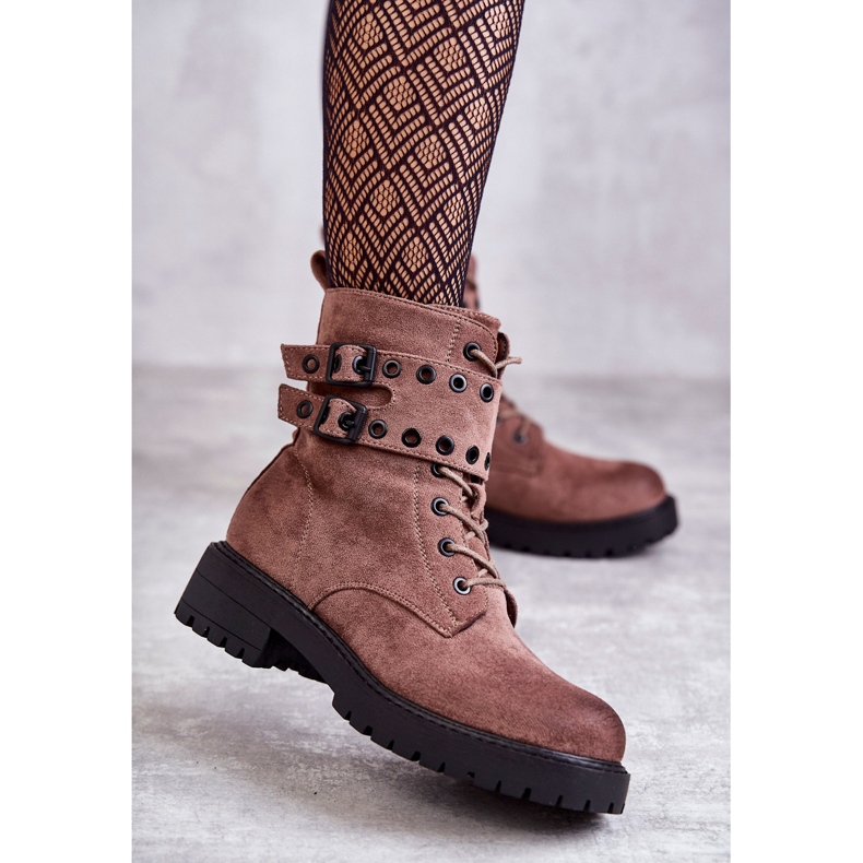 Varma stövlar i mocka för kvinnor Ljusbrun Silvor 1