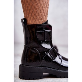 PJ1 Lackade Svarta Gritta-stövlar för kvinnor med dragkedja 1