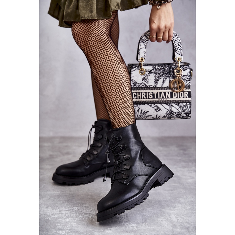 PJ1 Damsvarta varma stövlar med ribbad Helia 2