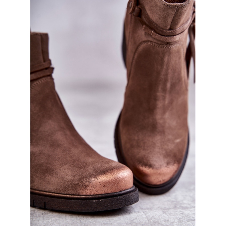 Mockastövlar dam Maciejka 05720-14 Ljusbrun 2