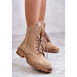 Mockastövlar med dragkedja Nicole 2754 Beige brun 1