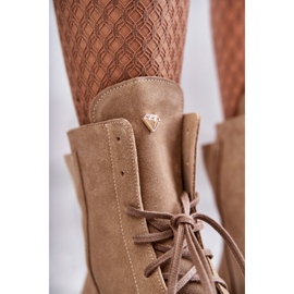 Mockastövlar med dragkedja Nicole 2754 Beige brun 2