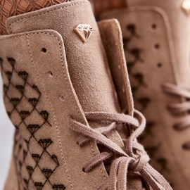 Mockastövlar med snörning Nicole 2751 Beige 2