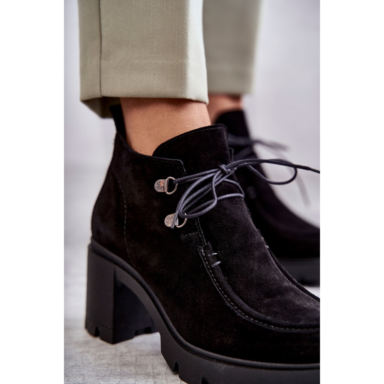 Mockastövlar för kvinnor Knyt Black Marianne svart 2