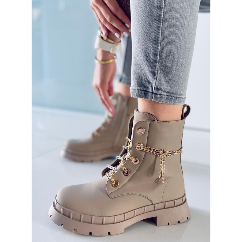 Snörstövlar Lohan Aprikos beige 1