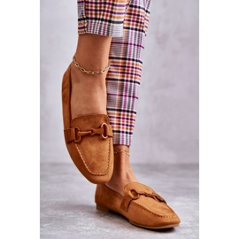 Mocka loafers med Camel Santi dekoration brun 2