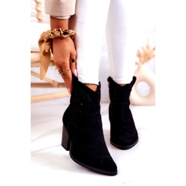 S.Barski Mocka dam svarta cowboystövlar Devon 1