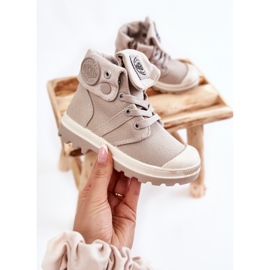 FB3 Höga Sneakers för barn Grå Tobby beige 1