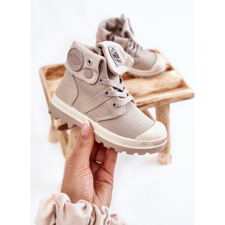 FB3 Höga Sneakers för barn Grå Tobby beige 1