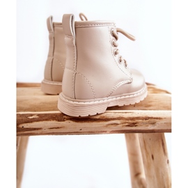 Läderstövlar för barn med dragkedja Beige Omua 2