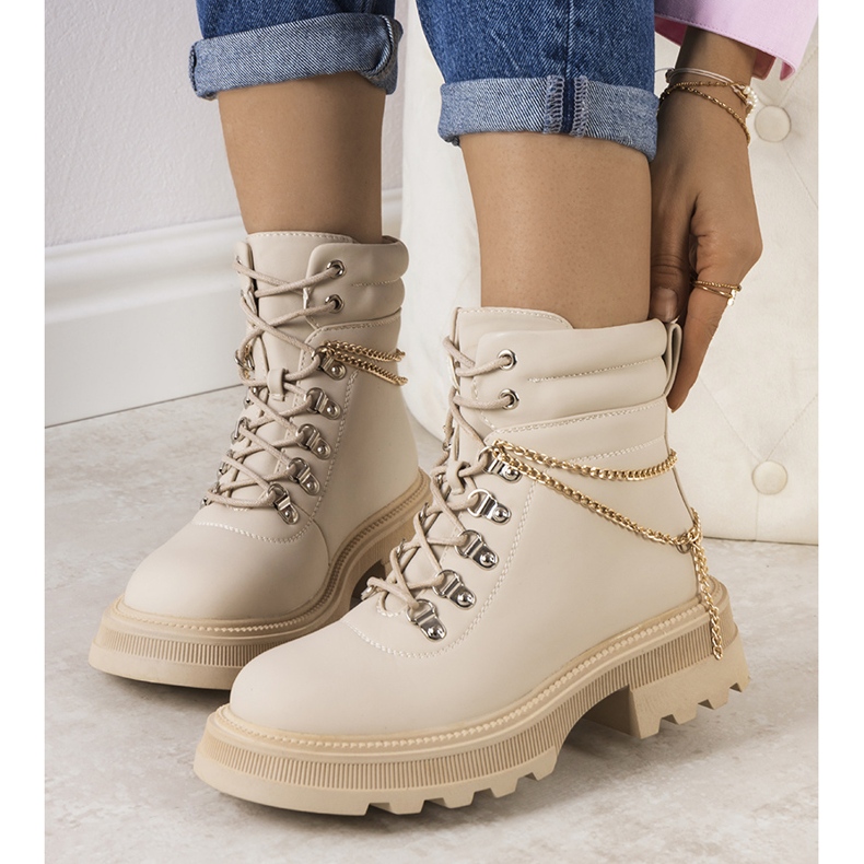 Zezig beige damvandringskängor 1