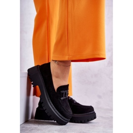 Damskor i mocka med svart dekoration 2