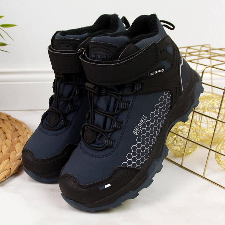 Snowboots American Club för pojkar marinblå 2