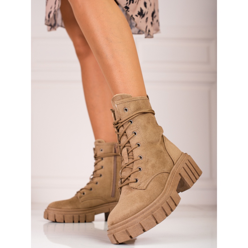 Shelovet-väskor i beige mocka för kvinnor brun 1