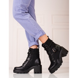 Svarta Shelovet höga klackar för kvinnor 1