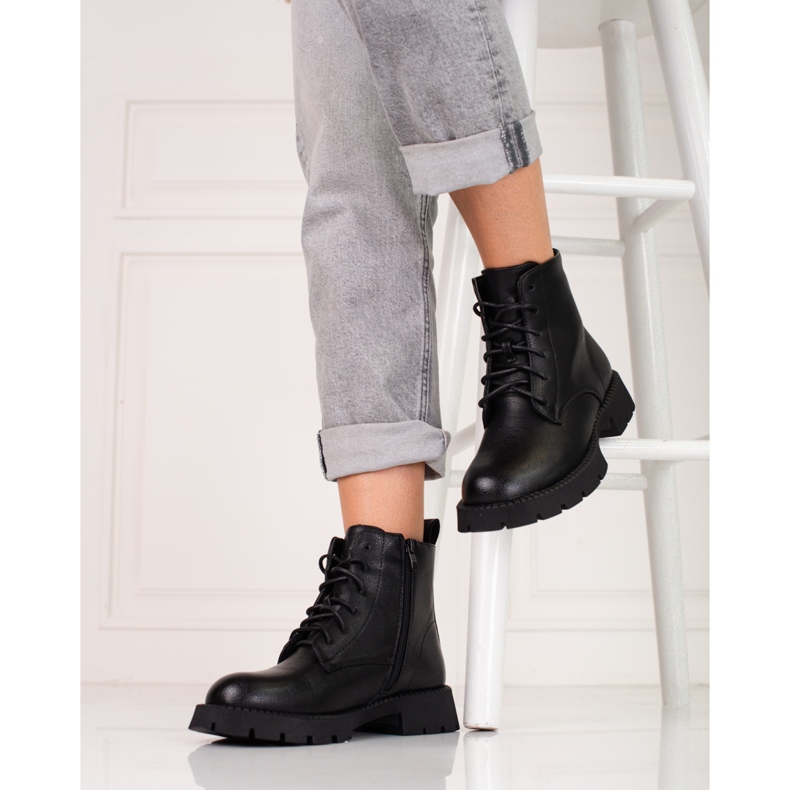 Klassiska Shelovet-snörsväskor för kvinnor svart 2