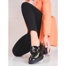 Vinceza högklackade loafers för kvinnor svart 2