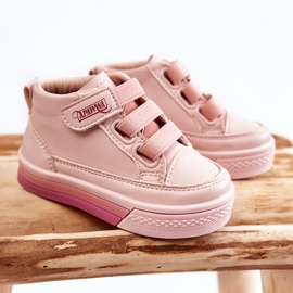 PA1 Höga sneakers för barn med ribbad rosa Baxter 1