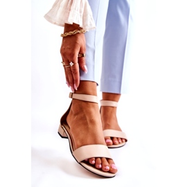 PA2 Lädersandaler dam Beige Shanley 4099 1