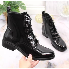 S.Barski Damlackerade, isolerade plattklackade stövlar från S. Bararski svart 1