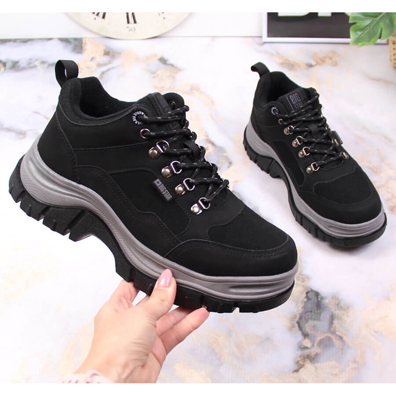 Svarta damstövlar med fleece Big Star KK274364 1