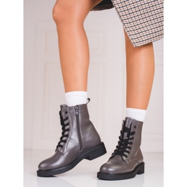 Gråa Shelovet damväskor med metallglans 1