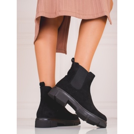 Shelovet Chelsea-stövlar i svart mocka för kvinnor 1