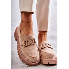 FB2 Dambrogues med prydnad Beige Leeza H8-257 1