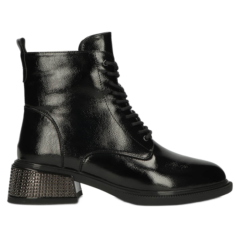 Patentisolerade stövlar med dekorativa isolerade klackar Filippo W PAW384 svart 1