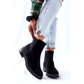 PG1 Mocka Booties Chelsea Boots With Pearls Black Jilanna 8335 BLK svart 3