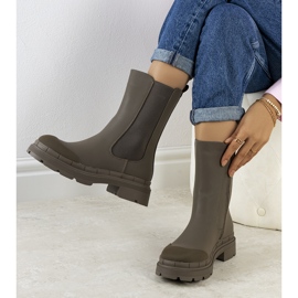 Mörkgröna matta Antede-stövlar 1