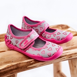 BEFADO S.A. Barnhjärta Ballerina Tofflor Befado 123X070 Grå-Rosa 1