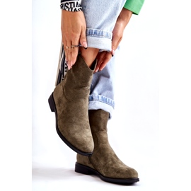 S.Barski Dammocka med platt klack, grön Fiorenz HY66-66 3