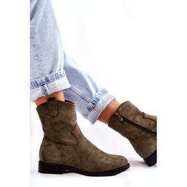 S.Barski Dammocka med platt klack, grön Fiorenz HY66-66 2