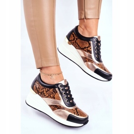 GOE Kvinnors sportskor Sneakers Svart läder GG2N3044 4