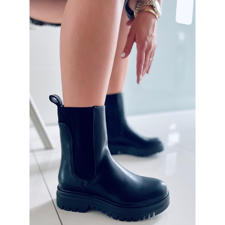 BM Höga Chelsea-stövlar Earth Black svart 1