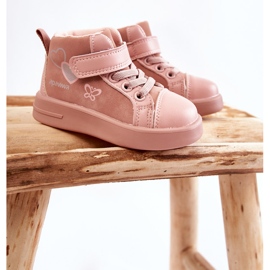 PA1 Höga sneakers för barn med kardborre Rosa Cheezi 1