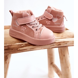 PA1 Höga sneakers för barn med kardborre Rosa Cheezi 2