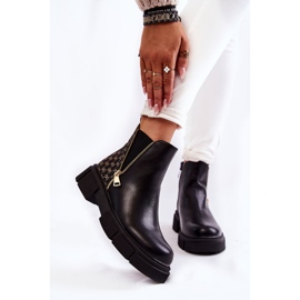 PG1 Skinnstövlar för kvinnor med dekorativ dragkedja Svart Lorra 1