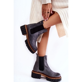 Läderstövlar Workers Maciejka Grå 05312-03 2