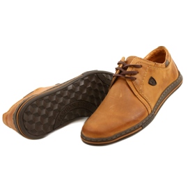 Polbut 343 Camel herrskor i läder brun 3