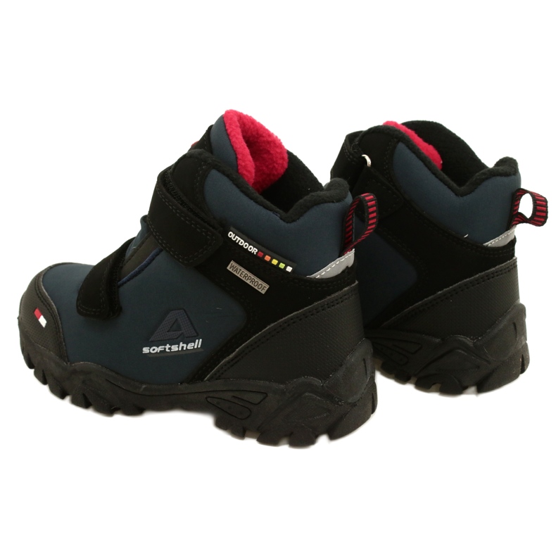 American Club Softshell pojkar med en marinblå membran med WT70 svart 3