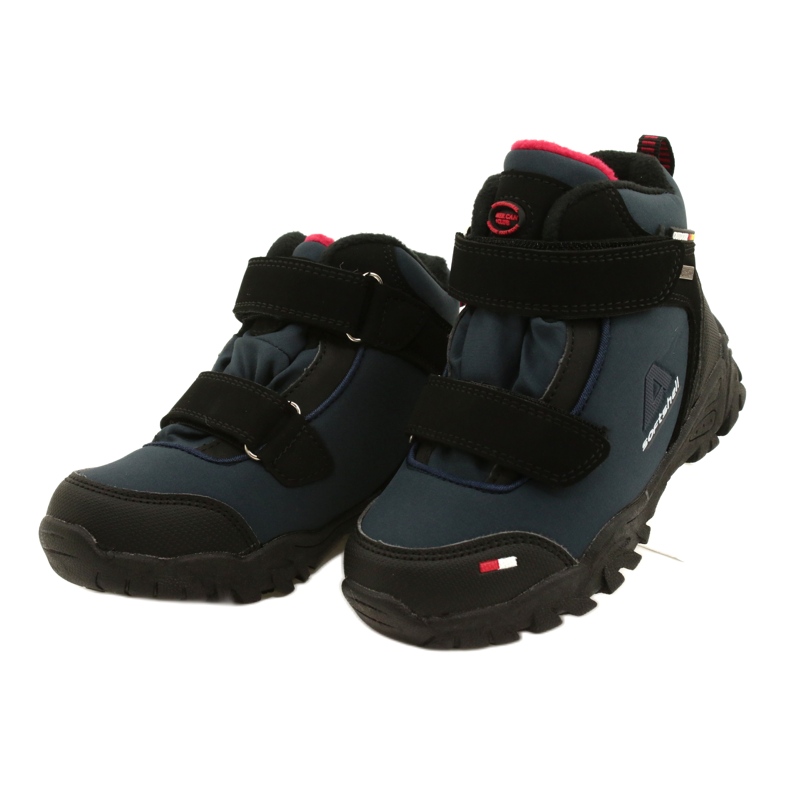 American Club Softshell pojkar med en marinblå membran med WT70 svart 2