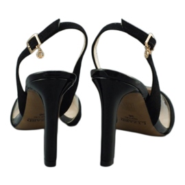 Lizard Kvinnors lädersandaler på Szpilka 04765 svart 2