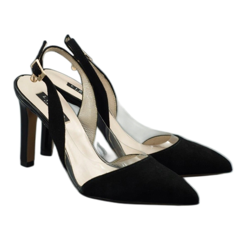 Lizard Kvinnors lädersandaler på Szpilka 04765 svart 1