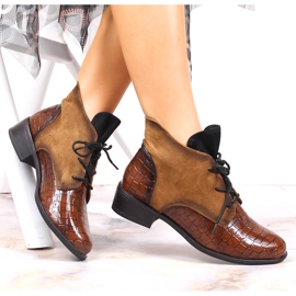 Damsnörning, varma bruna Jezzi-stövlar 1