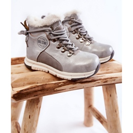 Barnisolerade stövlar med dragkedja Big Star KK374178 Silver 1