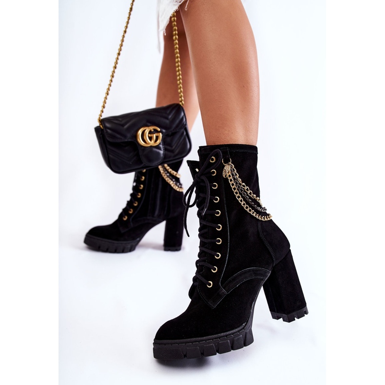 Lewski Shoes Snörstövlar i mocka Lewski Skor 3244 / G Svart 2