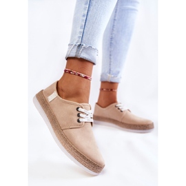 Låga sneakers för damer Memory Foam System Big Star Beige KK276005 1