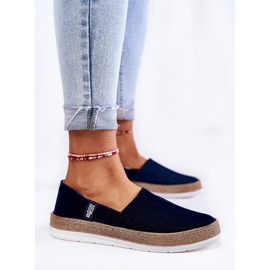 Dam Sneakers Slip On Big Star KK276009 Marinblå 2